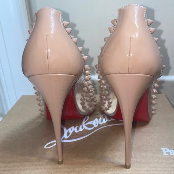 Authentic NWT Christian Louboutin Spike Me 100 Patent/PVC. - Picture 3 of 7